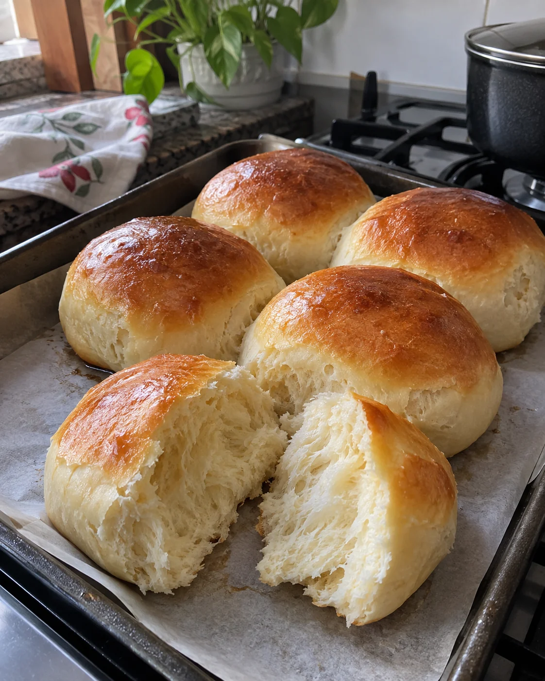 Pão caseiro fotografado em casa 4